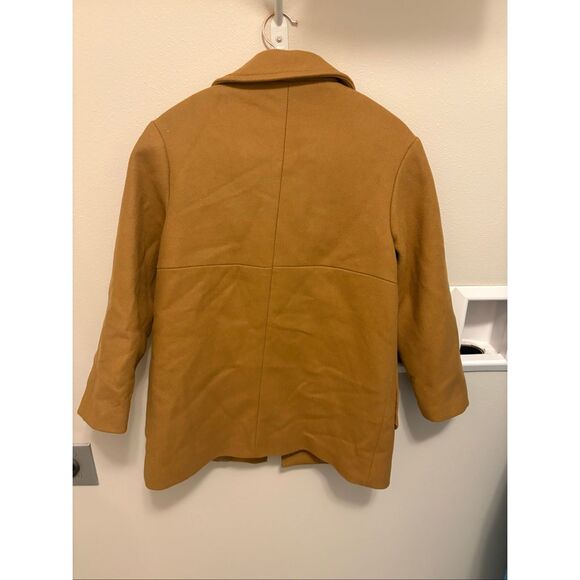 Zara 11-12 Girls Wool Blend Carmel Coat - Picture 6 of 6